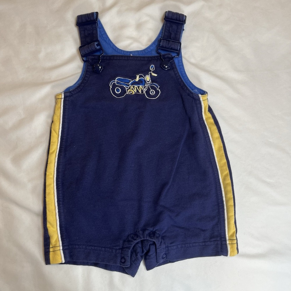 Gymboree Gymsport Shortalls Infant Boys‎ Size 6-12 Months Motorcycle